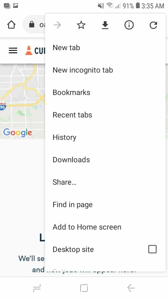 Android Overflow Menu options